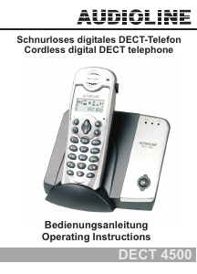 Manual Audioline DECT 4500 Wireless Phone