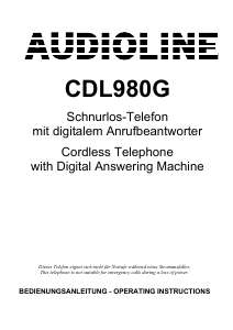 Handleiding Audioline CDL980G Draadloze telefoon