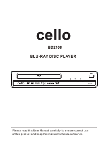 Manual Cello BD2108 Blu-ray Player