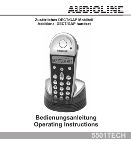 Bedienungsanleitung Audioline 5501TECH Schnurlose telefon