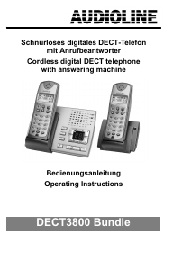 Manual Audioline DECT 3800 Bundle Wireless Phone