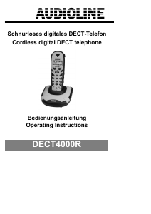 Manual Audioline DECT 4000R Wireless Phone