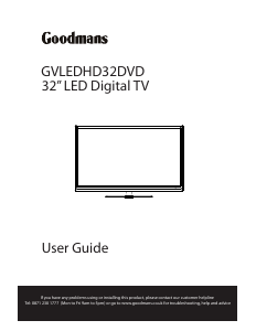 Manual Goodmans GVLEDHD32DVD LED Television