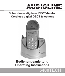 Bedienungsanleitung Audioline 5400TECH Schnurlose telefon