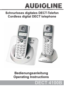 Manual Audioline DECT 4100B Wireless Phone