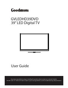 Handleiding Goodmans GVLEDHD39DVD LED televisie