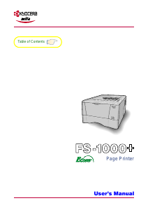 Handleiding Kyocera FS-1000+ Printer