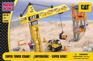 Manual Mega Bloks set 615 Caterpillar Super tower crane