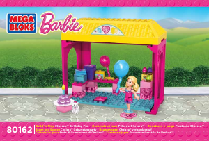 Manual Mega Bloks set CNF03 Barbie Chelsea birthday fun