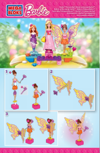 Handleiding Mega Bloks set CND50 Barbie Prinsessenbal