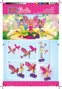 Manual Mega Bloks set CNF00 Barbie Fairy gala