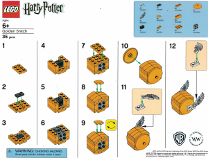 Manual Lego set GOLDENSNITCH-1 Harry Potter Golden Snitch