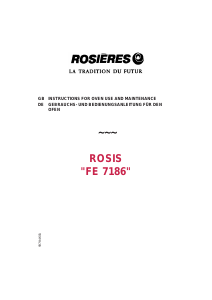 Manual Rosières FE 7186 RB Oven