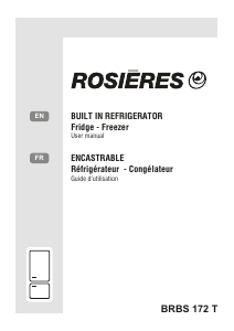 Handleiding Rosières BRBS 172 T Koel-vries combinatie