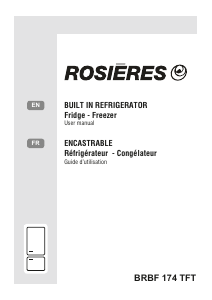 Handleiding Rosières BRBF 174 TFT Koel-vries combinatie