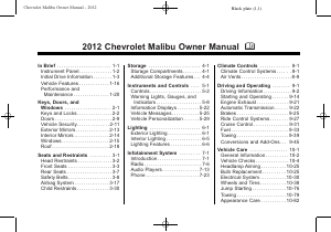 Manual Chevrolet Malibu (2012)