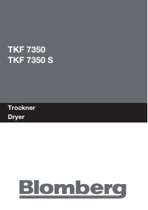 Handleiding Blomberg TKF 7350 S Wasdroger