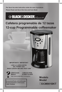 Manual Black and Decker DCM901BKT Coffee Machine