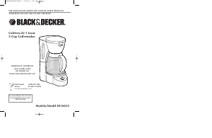 Manual Black and Decker DCM525 Coffee Machine