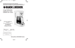 Manual Black and Decker DCM550 Coffee Machine