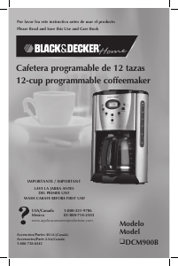 Manual Black and Decker DCM900B Coffee Machine