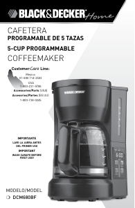 Manual de uso Black and Decker DCM680BF Máquina de café