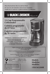 Handleiding Black and Decker DCM3200B Koffiezetapparaat