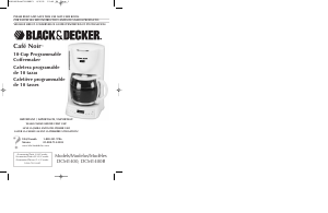 Mode d’emploi Black and Decker DCM1400B Cafetière