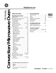 Manual de uso GE PVM9179EFES Profile Microondas