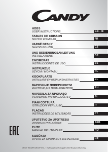 Mode d’emploi Candy CVG75SQPB Table de cuisson