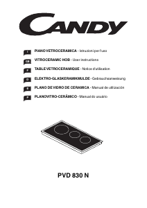 Manual de uso Candy PVD830N Placa