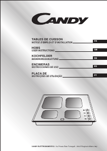 Mode d’emploi Candy PVD640/1 C Table de cuisson