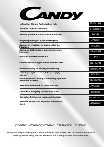 Manuale Candy CTP644C Piano cottura