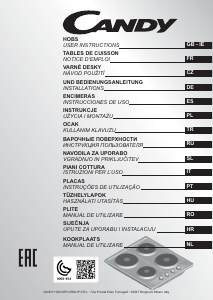 Mode d’emploi Candy PLE64X Table de cuisson