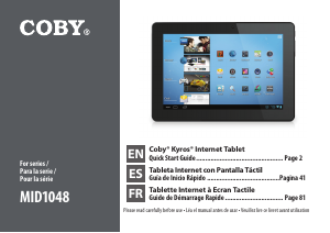Manual Coby MID1048 Tablet
