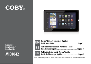 Manual de uso Coby MID1042 Tablet