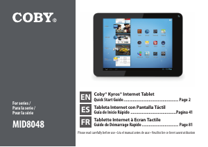 Manual de uso Coby MID8048 Tablet