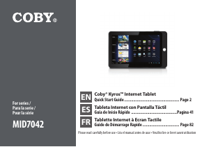 Mode d’emploi Coby MID7042 Tablette