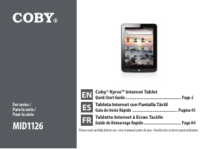 Manual de uso Coby MID1126 Tablet