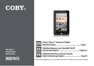 Manual de uso Coby MID7015 Tablet