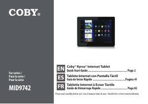 Manual Coby MID9742 Tablet