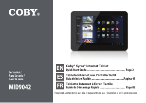 Manual de uso Coby MID9042 Tablet