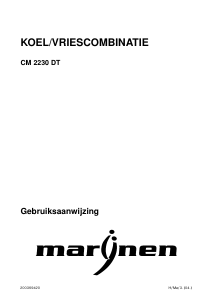 Handleiding Marijnen CM 2230 DT Koel-vries combinatie