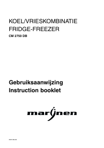 Handleiding Marijnen CM 2750 DB Koel-vries combinatie
