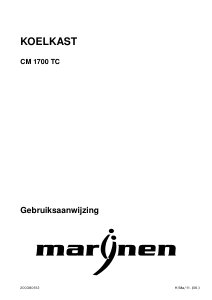 Handleiding Marijnen CM 1700 TC Koelkast