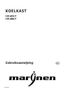 Handleiding Marijnen CM 1874 T Koelkast