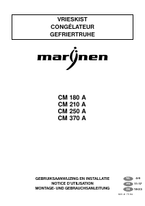 Handleiding Marijnen CM 370 A Vriezer