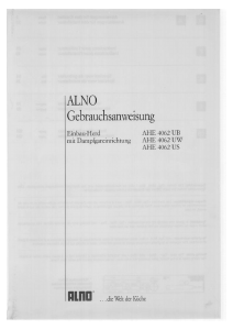 Handleiding ALNO AHE 4062 US Fornuis