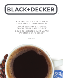 Mode d’emploi Black and Decker CM6000 Cafetière