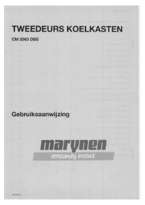 Handleiding Marijnen CM 2063 DBS Koel-vries combinatie